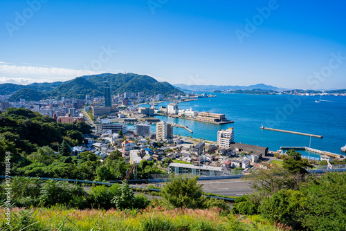 和布刈第2展望台から見る門司港の風景