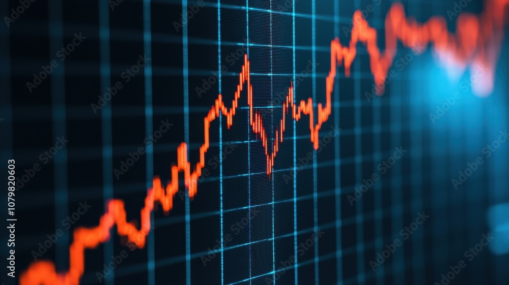investing mistakes of beginners concept. Financial market trends represented by a fluctuating graph line. investing mistakes of beginners concept. Financial market trends represented by a fluctuating graph line.