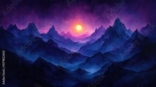 Mountainous Sunset