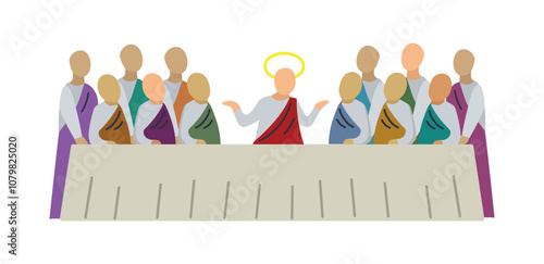 Last supper icon clipart avatar logotype isolated illustration