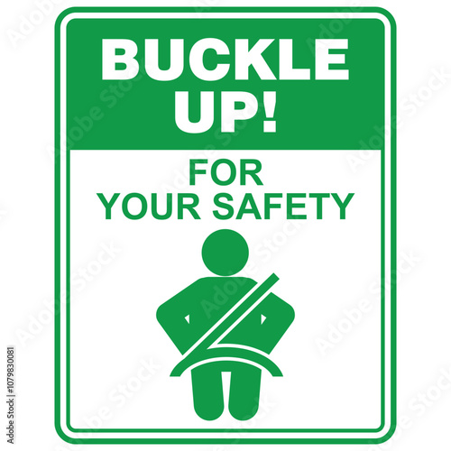 Buckle up,  for your safety, sign vector