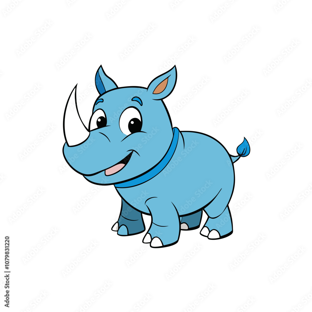 Rhino cartoon vector Rhino cartoon vector