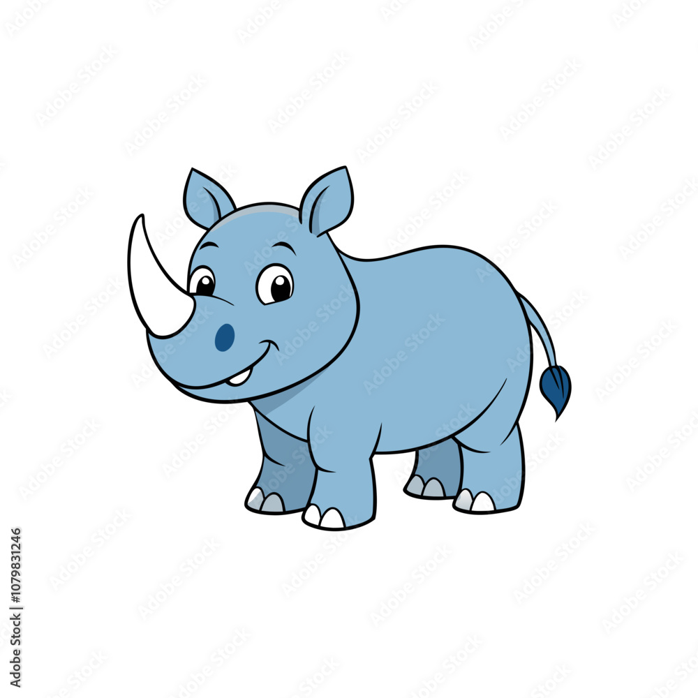 Rhino cartoon vector Rhino cartoon vector