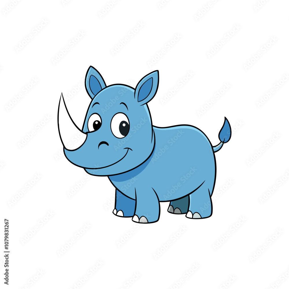 Obraz premium Rhino cartoon vector