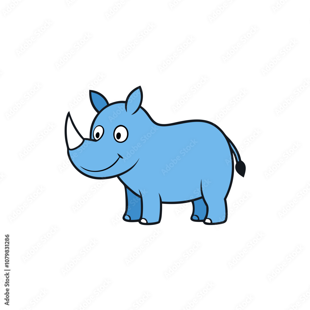 Rhino cartoon vector Rhino cartoon vector