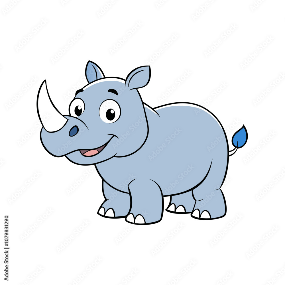 Rhino cartoon vector Rhino cartoon vector