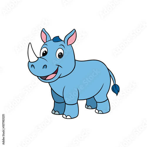 Rhino cartoon vector