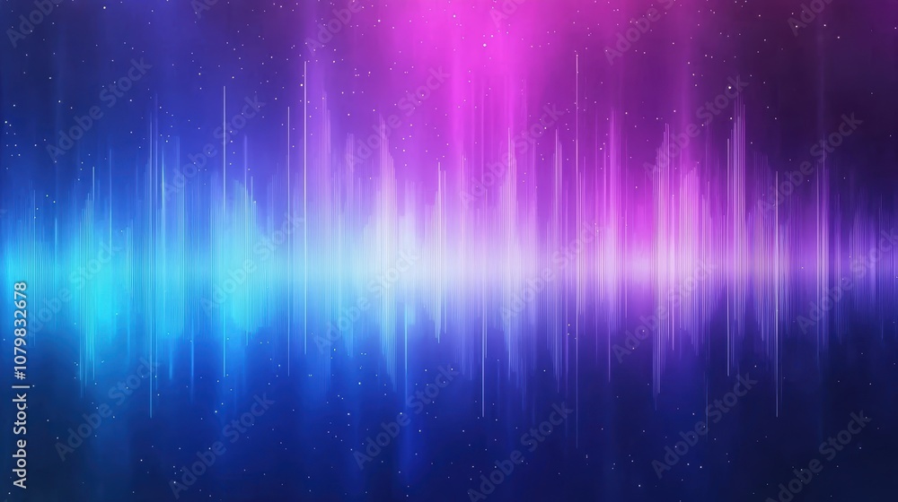 Vibrant Audio Wave Pattern in Deep Dark Background with Colorful Gradients Representing Sound Frequencies in a Dynamic and Artistic Style Vibrant Audio Wave Pattern in Deep Dark Background with Colorful Gradients Representing Sound Frequencies in a Dynamic and Artistic Style