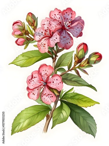 Kalmia Watercolor Flower Nature Art