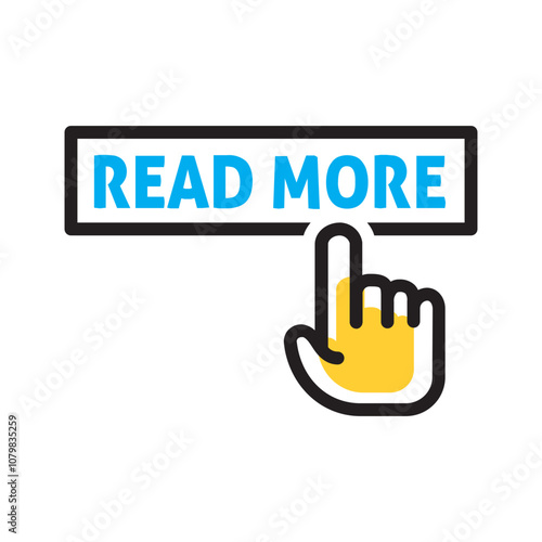 Vector multicolor icon for Read more