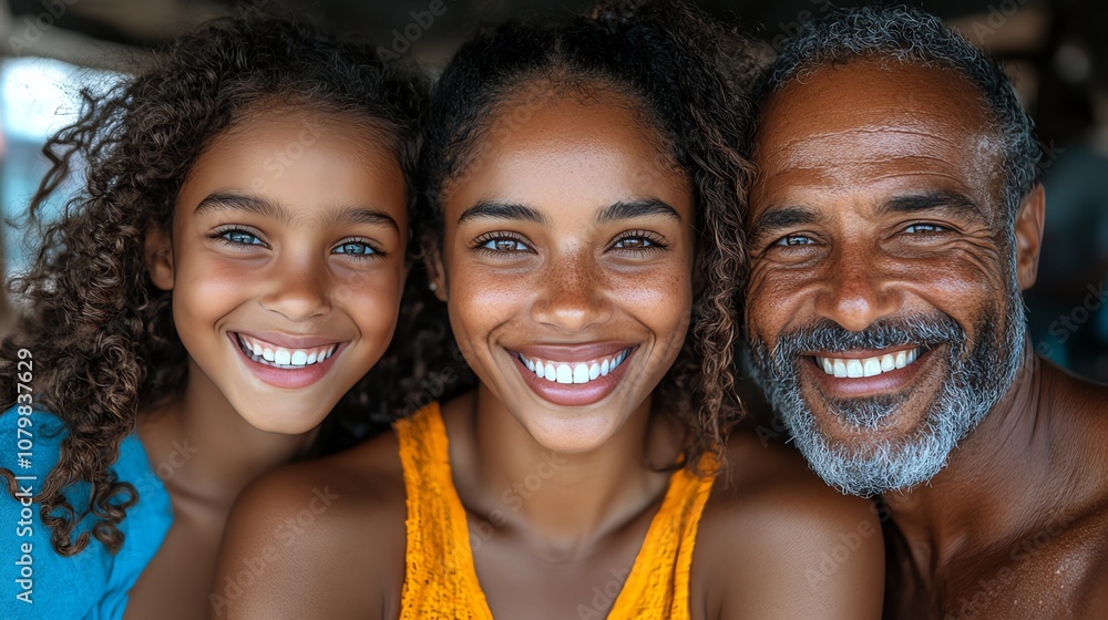A joyful family portrait capturing smiles and warmth in a natural setting. A joyful family portrait capturing smiles and warmth in a natural setting.