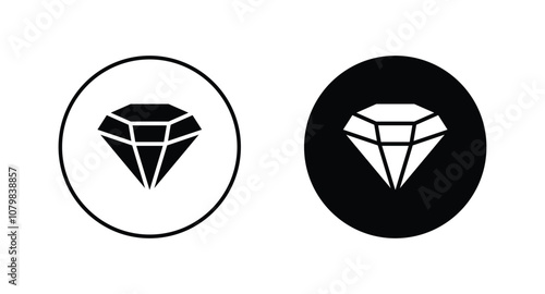 Diamond icon set vector