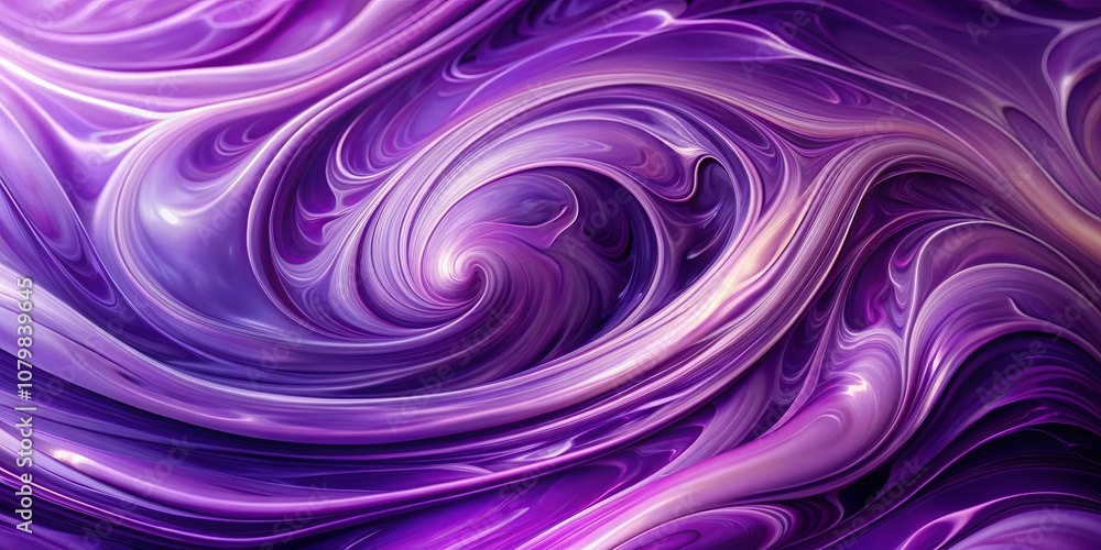 Obraz premium Fluid Swirls of Purple and White, Creating a Captivating Vortex of Color