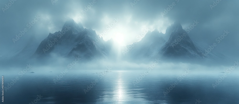 Mystical Mountain Range in Fog Mystical Mountain Range in Fog