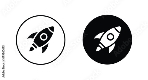 Rocket icon. Rocket launched icon vector