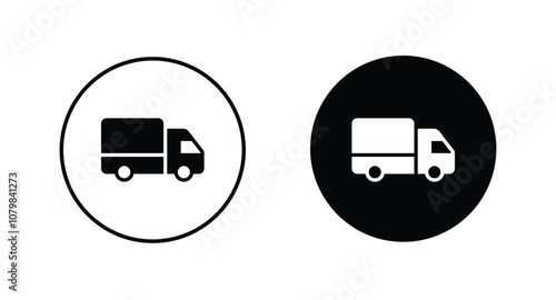 truck icon set vector. Delivery truck icon 