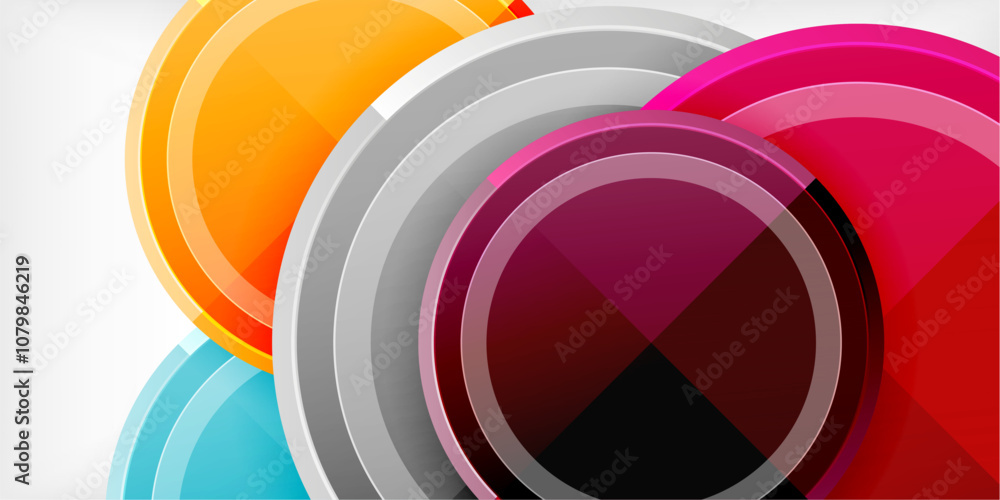 Obraz premium Geometric design abstract background - circles