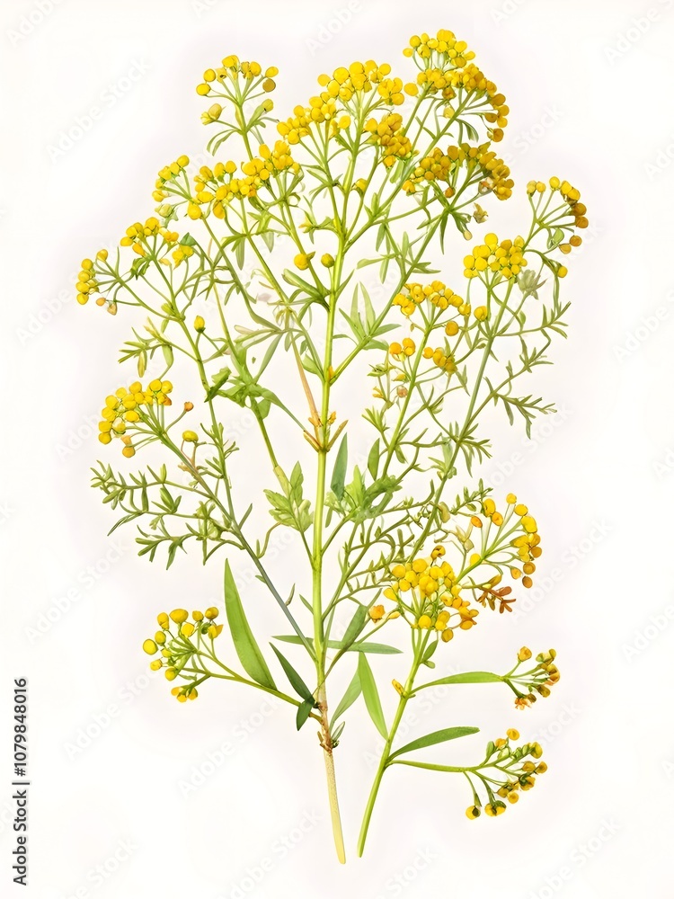 Ladys Bedstraw Watercolor Flower Nature Art Ladys Bedstraw Watercolor Flower Nature Art