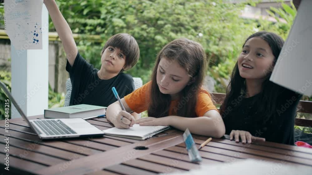 Children learning at home Children learning at home