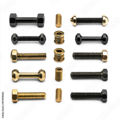 Bolts isolated on transparent background