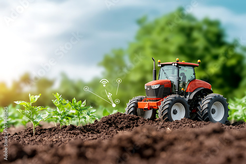 Enhance crop yields with iot-enabled farm equipment monitoring soil conditions photo