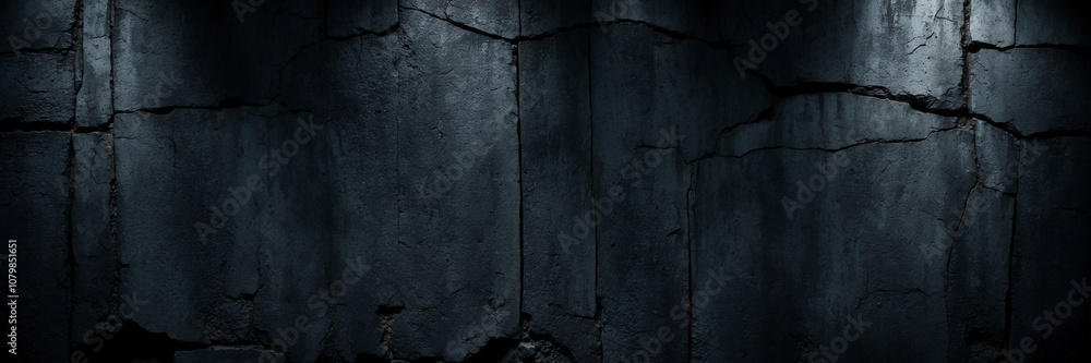 Fototapeta premium A black and white photo of a wall with cracks and holes
