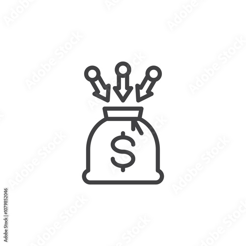 Revenue Stream line icon