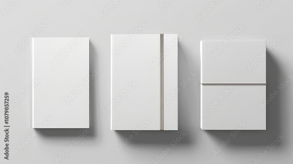 Three Blank White Boxes Minimalist Design Three Blank White Boxes Minimalist Design
