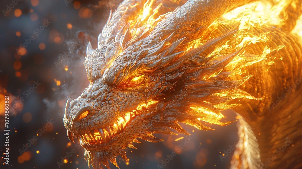 masterpiece digital artwork, a vicious golden dragon breathing fire, fantasy, close up shot, masterpiece digital artwork, a vicious golden dragon breathing fire, fantasy, close up shot,