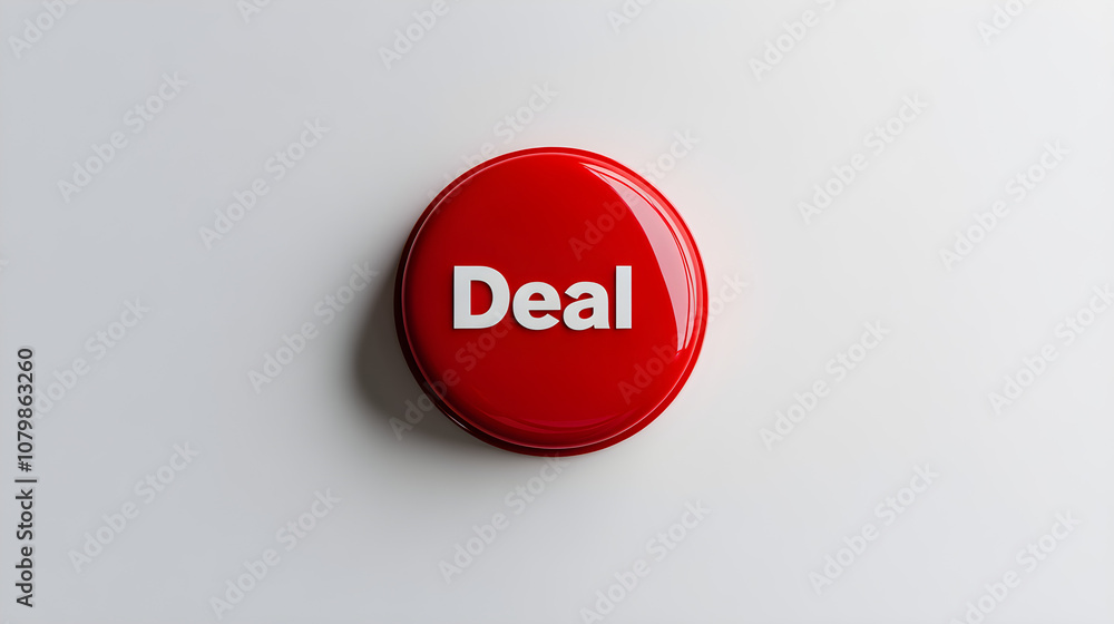The word 'Deal' inside a small red circle The word 'Deal' inside a small red circle
