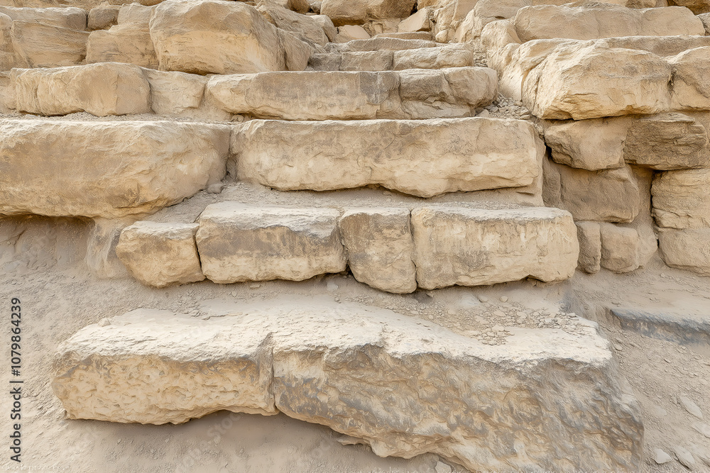 Close up of the Gigantic base rocks of the Great Pyramid of Khufu on Giza plateau. Close up of the Gigantic base rocks of the Great Pyramid of Khufu on Giza plateau.