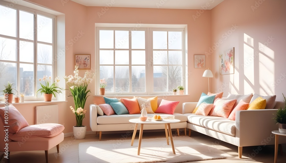 Photo modern style interior room 3d illustration Photo modern style interior room 3d illustration