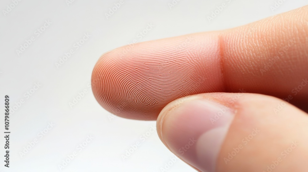High Detail Fingerprint on White Background High Detail Fingerprint on White Background
