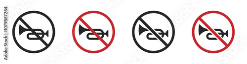 Horn vector icon concepts. Beep vector icon. Horn vector icon set