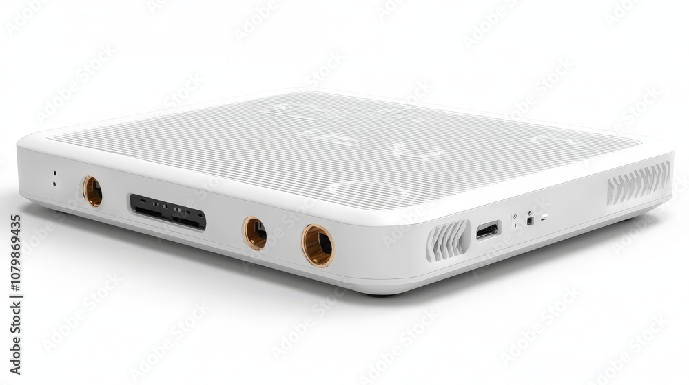 Modern Router on Seamless White Background Modern Router on Seamless White Background