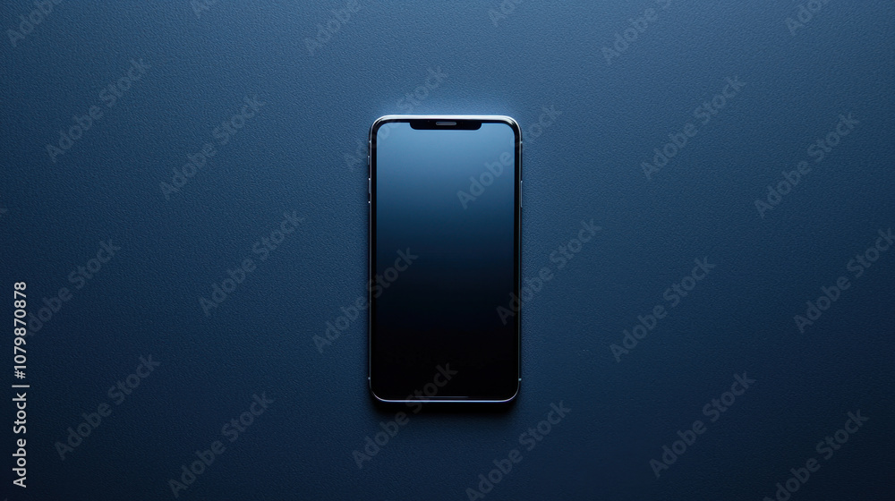 sleek modern smartphone on dark surface, showcasing its minimalist design and smooth edges. devices screen is turned off, emphasizing its elegant form sleek modern smartphone on dark surface, showcasing its minimalist design and smooth edges. devices screen is turned off, emphasizing its elegant form