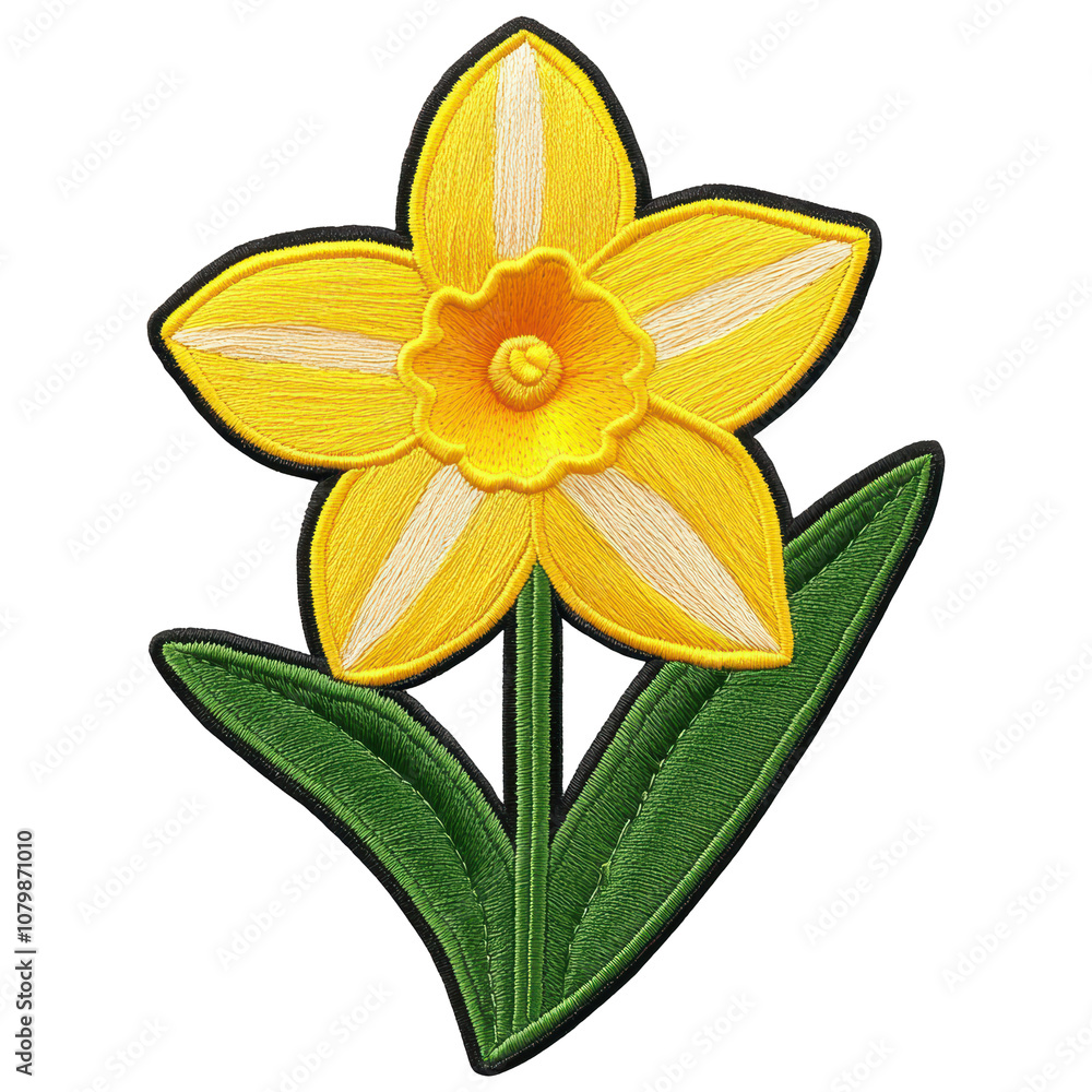 A yellow flower with green leaves isolated on transparent or white background, png A yellow flower with green leaves isolated on transparent or white background, png