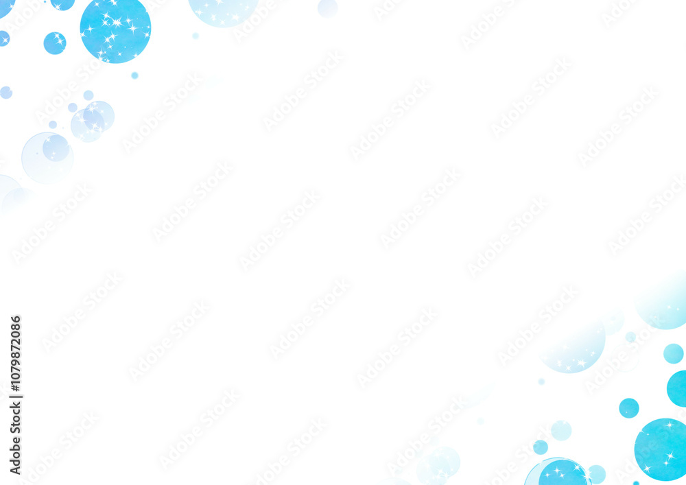 斜め×キラキラ水玉背景(青)2