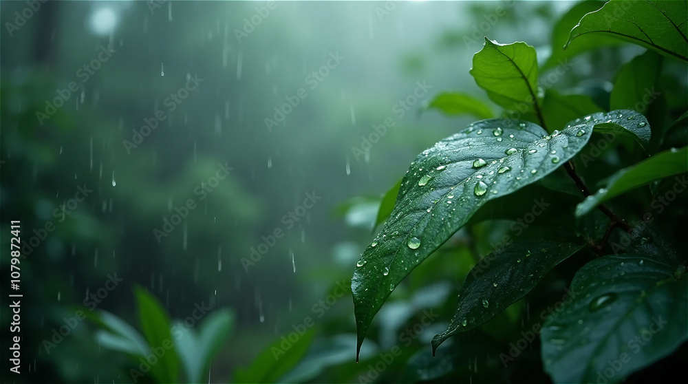 Fototapeta premium fresh grass soaked in water