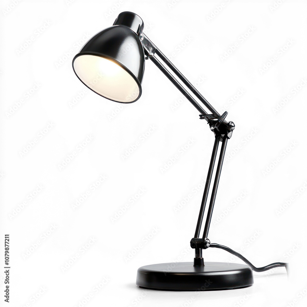 Adjustable desk lamp with a clean design. isolated on transparent background Adjustable desk lamp with a clean design. isolated on transparent background