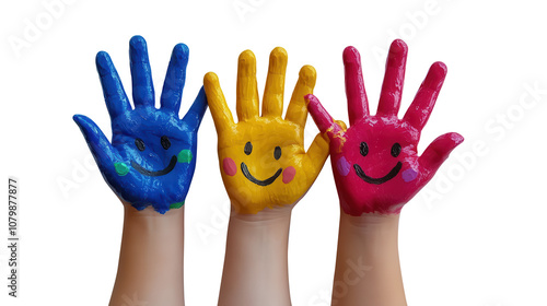 Colorful Happy Hands.