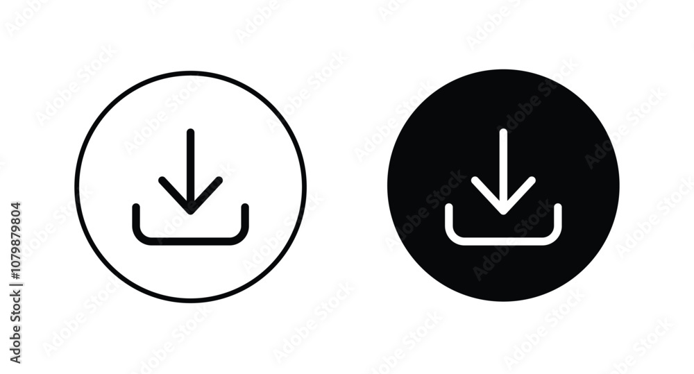 download icon set vector illustration download icon set vector illustration