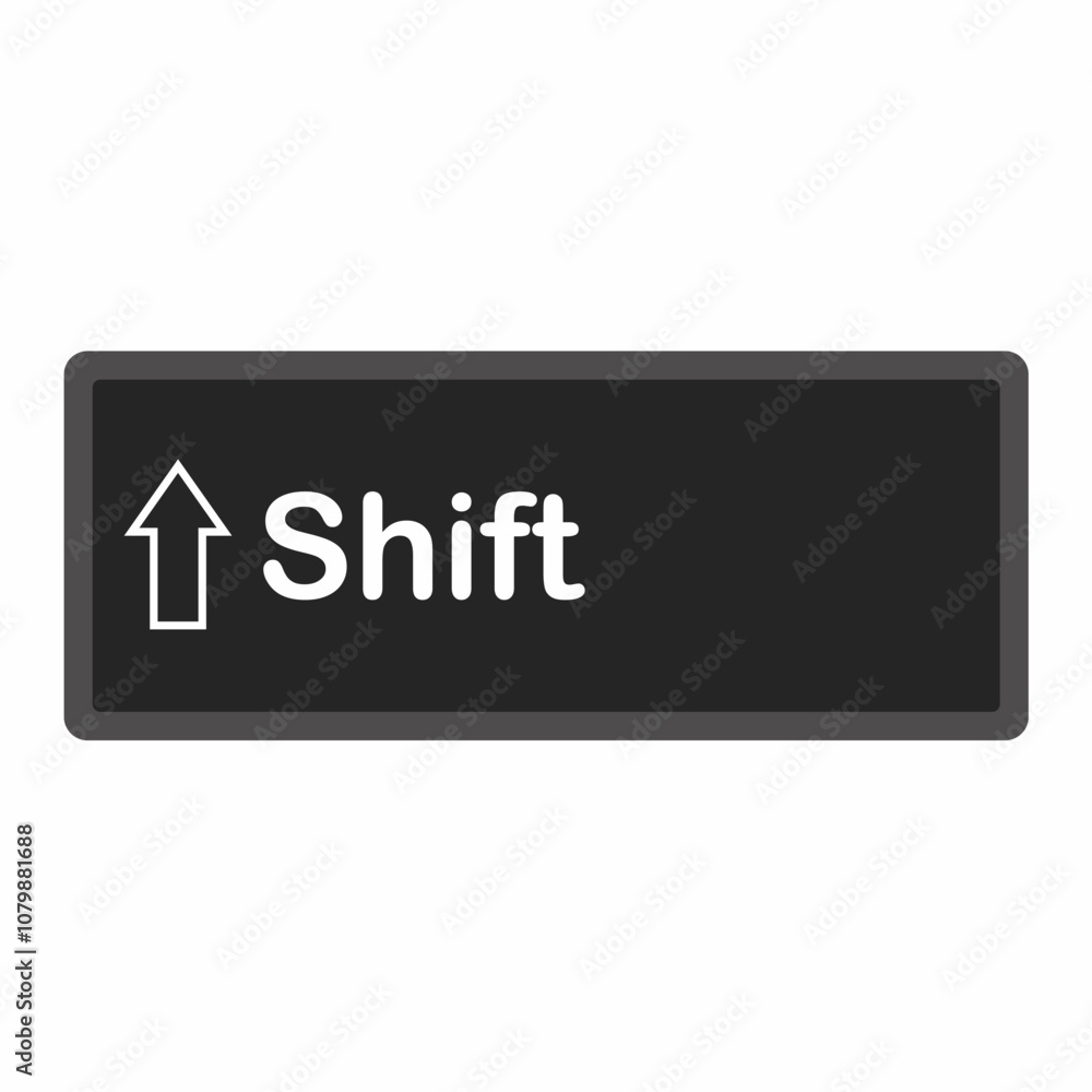 Shift computer key button on white background. flat design. Shift button symbol. shift key sign. Shift computer key button on white background. flat design. Shift button symbol. shift key sign.
