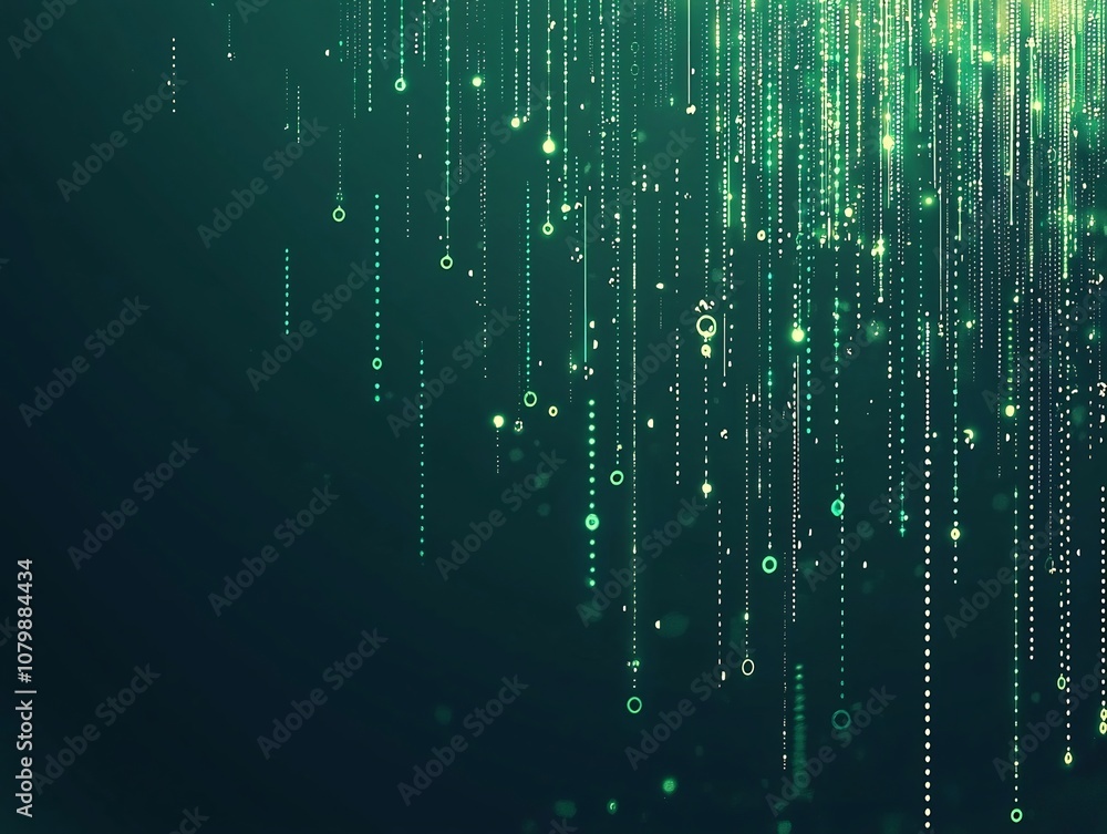 Neon Digital Rain Cascading Glowing Lines of Futuristic Data Stream Neon Digital Rain Cascading Glowing Lines of Futuristic Data Stream
