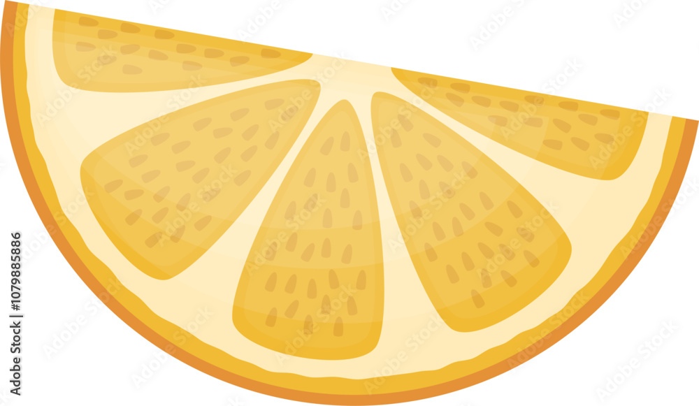 Slice of orange fruit vector illustration Slice of orange fruit vector illustration