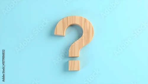 question mark on blue background