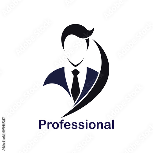 Professional person ready to hire mascot logo vector illutration