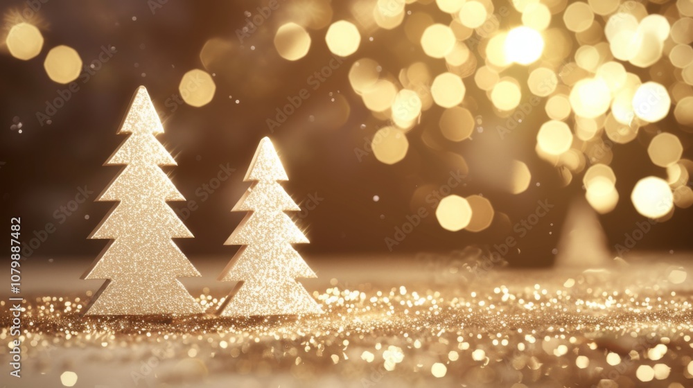 Christmas decorations illuminate with gold glittering accents, creating an abstract glow light texture. The shimmering ornaments and festive lights capture the essence of the holiday season, blending Christmas decorations illuminate with gold glittering accents, creating an abstract glow light texture. The shimmering ornaments and festive lights capture the essence of the holiday season, blending
