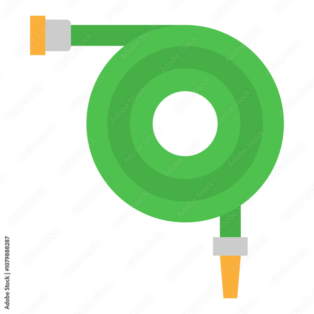 Illustration of Hose Flat Icon Illustration of Hose Flat Icon