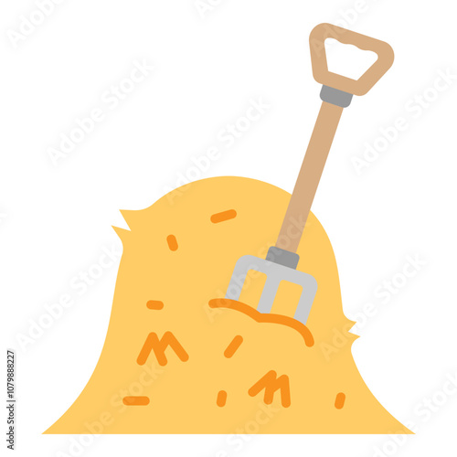 Illustration of Hay Flat Icon